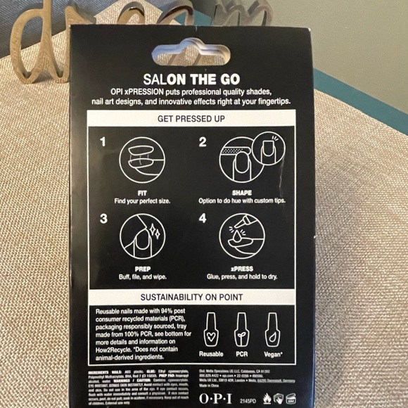 NWT OPI xPRESS/On Special Effect Press On Nails  in BLUE-GIE - Picture 6 of 10